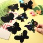 12Pcs/Set butterfly Bookmarks Scratch Drawing Paper Magic Scratch Art Kids Painting Book Creative