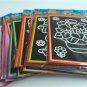 10 pcs Scratch Art Paper Magic Painting Paper with Drawing Stick For Kids Toy Colorful Drawing