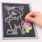 10 pcs Scratch Art Paper Magic Painting Paper with Drawing Stick For Kids Toy Colorful Drawing