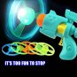 Flying Saucer Disc Launcher Toys Set With 1 Flying Saucer Gun 4 Spinning Disks Indoor Outdoor Game