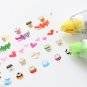 Cartoon Floral Sticker Tape Pen Funny Kids Stationery Notebook Diary Decoration Tapes Label Sticker