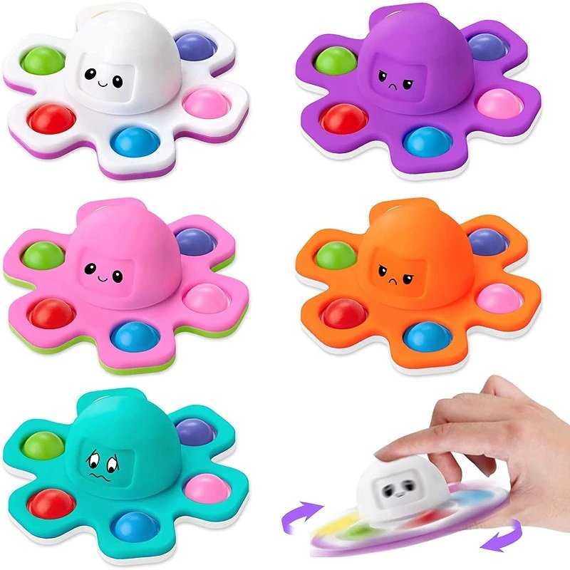 Antistress Push Bubbles Fidget Spinner for Kids and Adults Face-Changing Sensory Toy