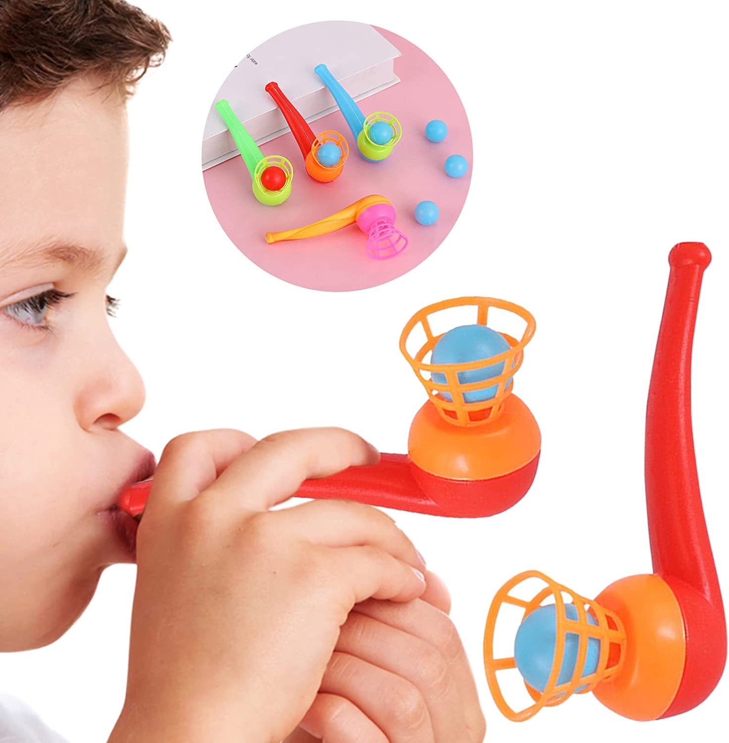 1Pcs Plastic Pipe Blowing Ball Kids Toys Outdoor Games Balance Training Educational Toys