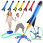 Kid Air Rocket Foot Pump Launcher Outdoor Air Pressed Stomp Soaring Rocket Toys Child Play