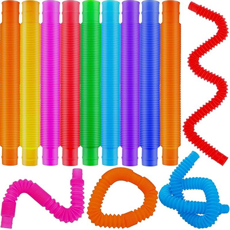 Novelty Spring Pop Tubes Sensory Toy Stress Relieve Telescopic Bellows Toys For Adult Kids Anti
