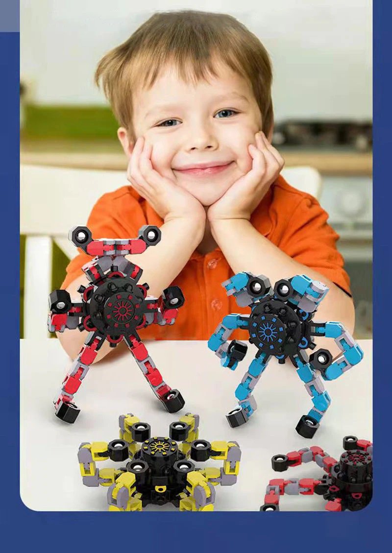 Antistress Chain Fidget Spinner Toy Anti Stress Relief Toy Deformable Hand Spinner Child Adult Chain
