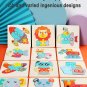 Colorful Wooden Puzzles Cartoon Animals Learning Education For Baby Months Toys Tangram Jigzaw