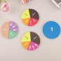 51Pcs Fractions Math Teaching Tool EVA Round Shape Instrument Kids