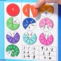 Children Magnetic Fraction Learning Math Toys Wooden Fraction Book