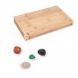D7WF Mancala Board Game with Colorful Stones Pebbles Folding Wooden Board Chess Set