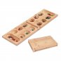 D7WF Mancala Board Game with Colorful Stones Pebbles Folding Wooden Board Chess Set