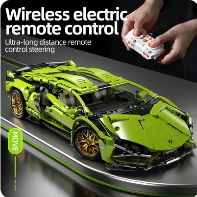 Technical Racing Sport Car Model Building Blocks City Mechanical Speed Vehicle Supercar