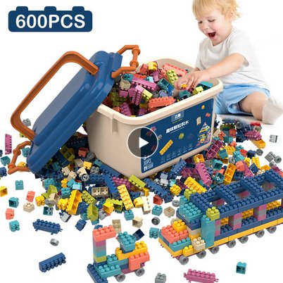 Big Size DIY Montessori Building Blocks Toy Colorful Creative Bulk Bricks Early Educational Toys