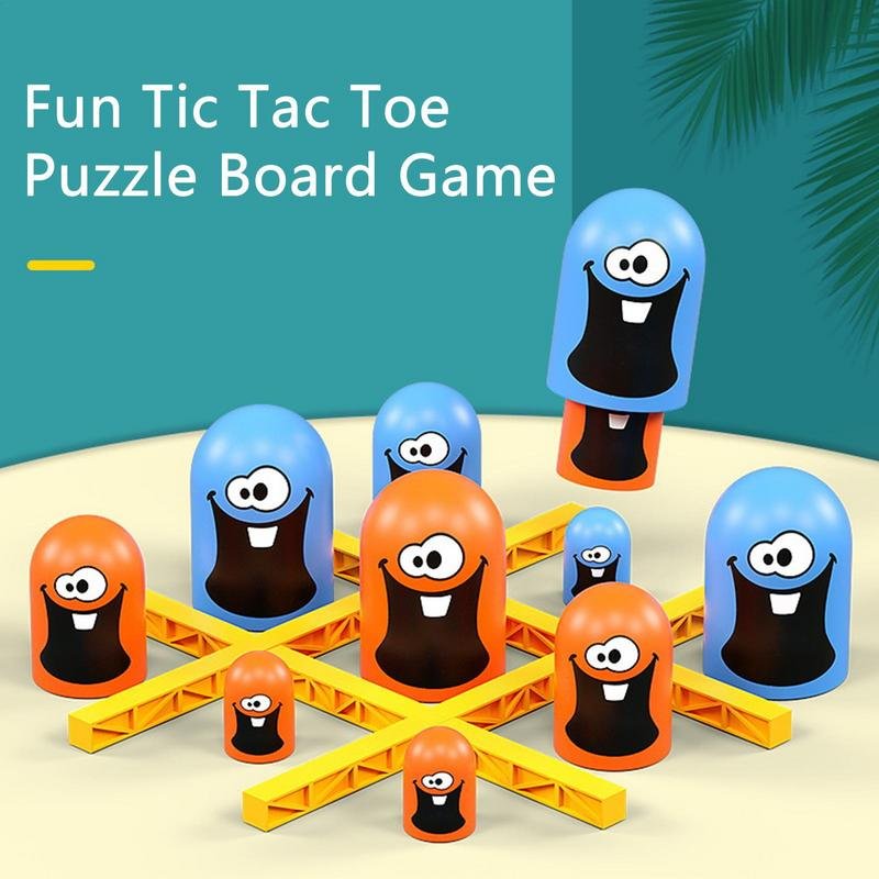 TicTac Toe Big Eat Small Gobble Board Game Parent-Child Interactive Educational