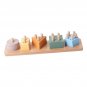 Wood Shape Sorter and Color Stacker Preschool Learning Toys