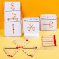 Montessori Interactive Game Matchstick Puzzle Board For Boys Girls