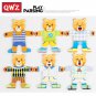 QWZ Little Bear Change Clothes Children's Early Education Wooden Jigsaw Puzzle Dressing Game
