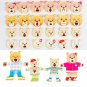 QWZ Little Bear Change Clothes Children's Early Education Wooden Jigsaw Puzzle Dressing Game