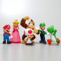 6pcs/set Super Mario Bros PVC Action Figure Toys Dolls Model Set Luigi Yoshi