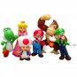 6pcs/set Super Mario Bros PVC Action Figure Toys Dolls Model Set Luigi Yoshi