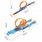 Stunt Speed Double Car Wheels Model Racing Track Diy Assembled Rail Kits