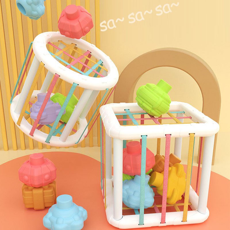 Colorful Shape Blocks Sorting Game Baby Montessori Learning Educational