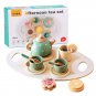 Wooden Afternoon Tea Set Toy Pretend Play Food Learning Role Play Game