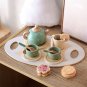 Wooden Afternoon Tea Set Toy Pretend Play Food Learning Role Play Game