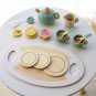 Wooden Afternoon Tea Set Toy Pretend Play Food Learning Role Play Game
