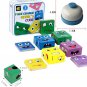 Wooden cartoon face change magic cube ghost face puzzle children
