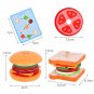 Wooden Simulation Hamburger Children Toys Montessori Educational