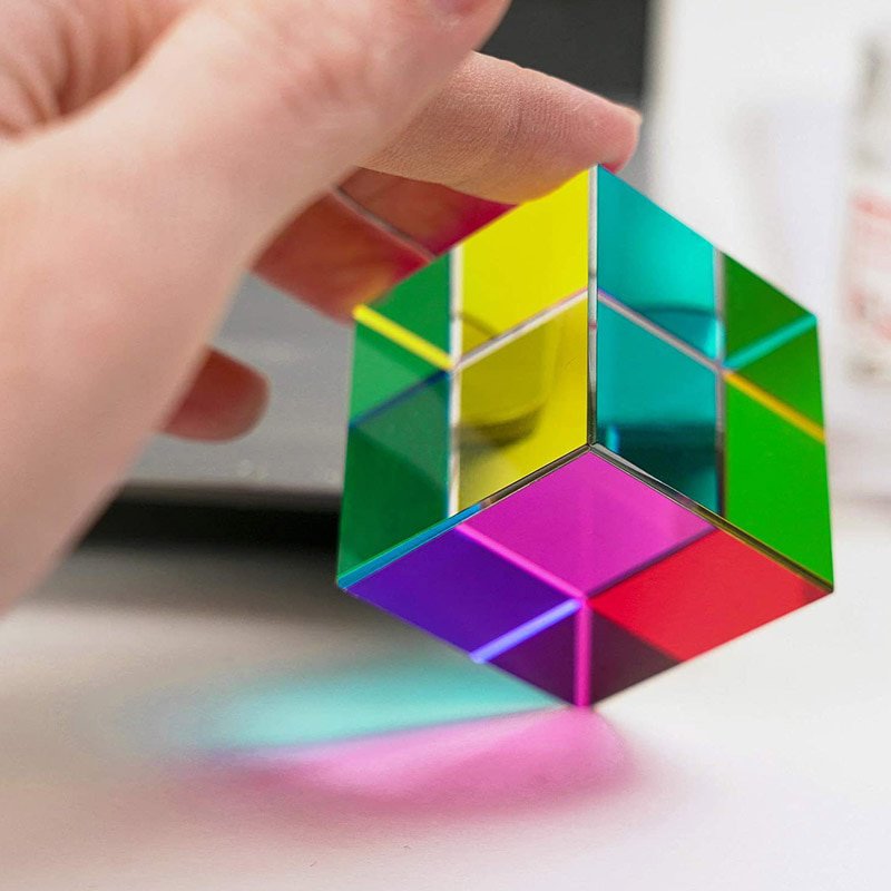 Color Cube Prism Three Primary Colors Popular Science Optical Color