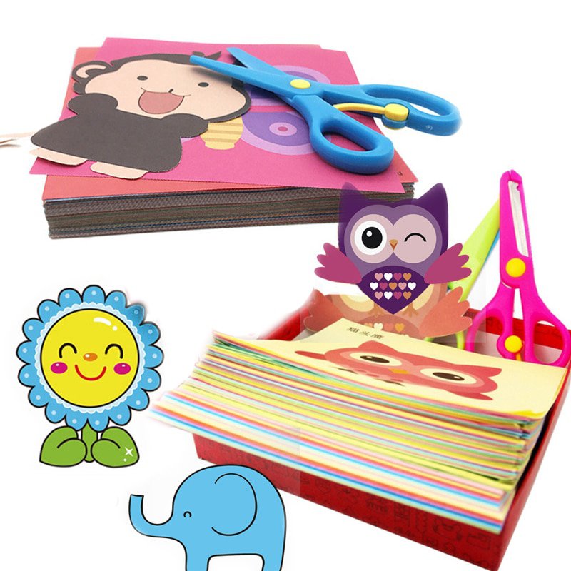 48pcs/set Handmade Paper Cut Book Craft Paper Children DIY Handmade