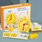 Children Montessori Toy Learning Time Educational Teaching Aids Yellow