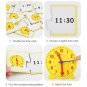 Children Montessori Toy Learning Time Educational Teaching Aids Yellow