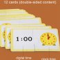 Children Montessori Toy Learning Time Educational Teaching Aids Yellow