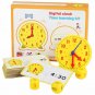 Children Montessori Toy Learning Time Educational Teaching Aids Yellow