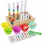 Kids Toy for 3 Years Old Montessori Chopsticks Clip Beads Color Recognition D5QA