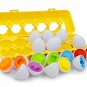 6/12PCS Montessori Smart Eggs In Cup Education Early Learning Geometric