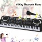Kids Electronic Piano Keyboard Portable 61 Keys Organ with Microphone