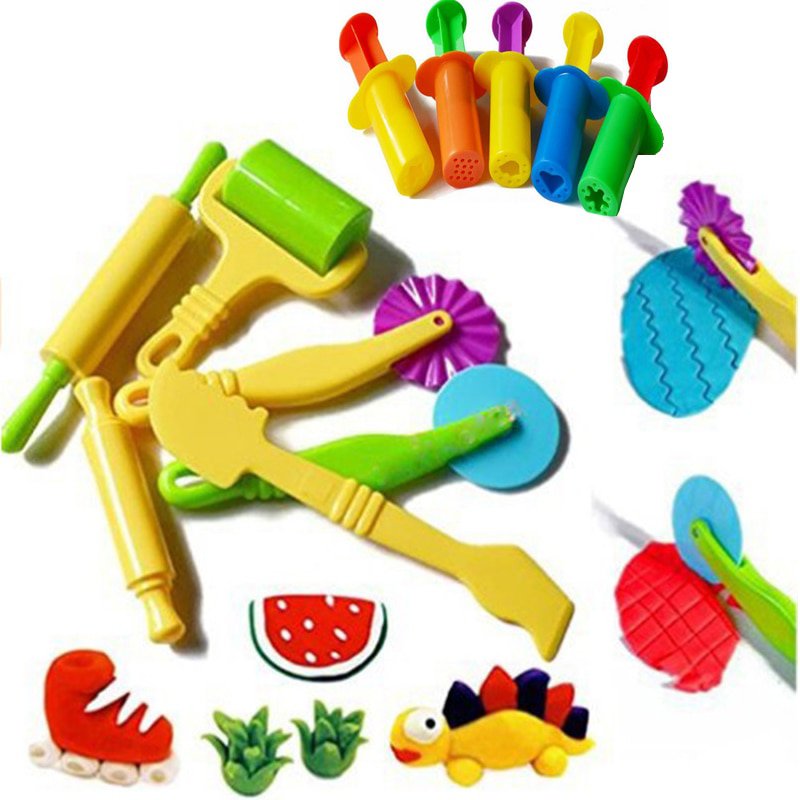 Play Dough Model Mold Tool Creative 3D DIY Plasticine Playdough Set Clay Cutters
