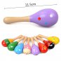 Baby Kid Wooden Ball Toy Sand Hammer Rattle Musical Instrument Percussion Infant