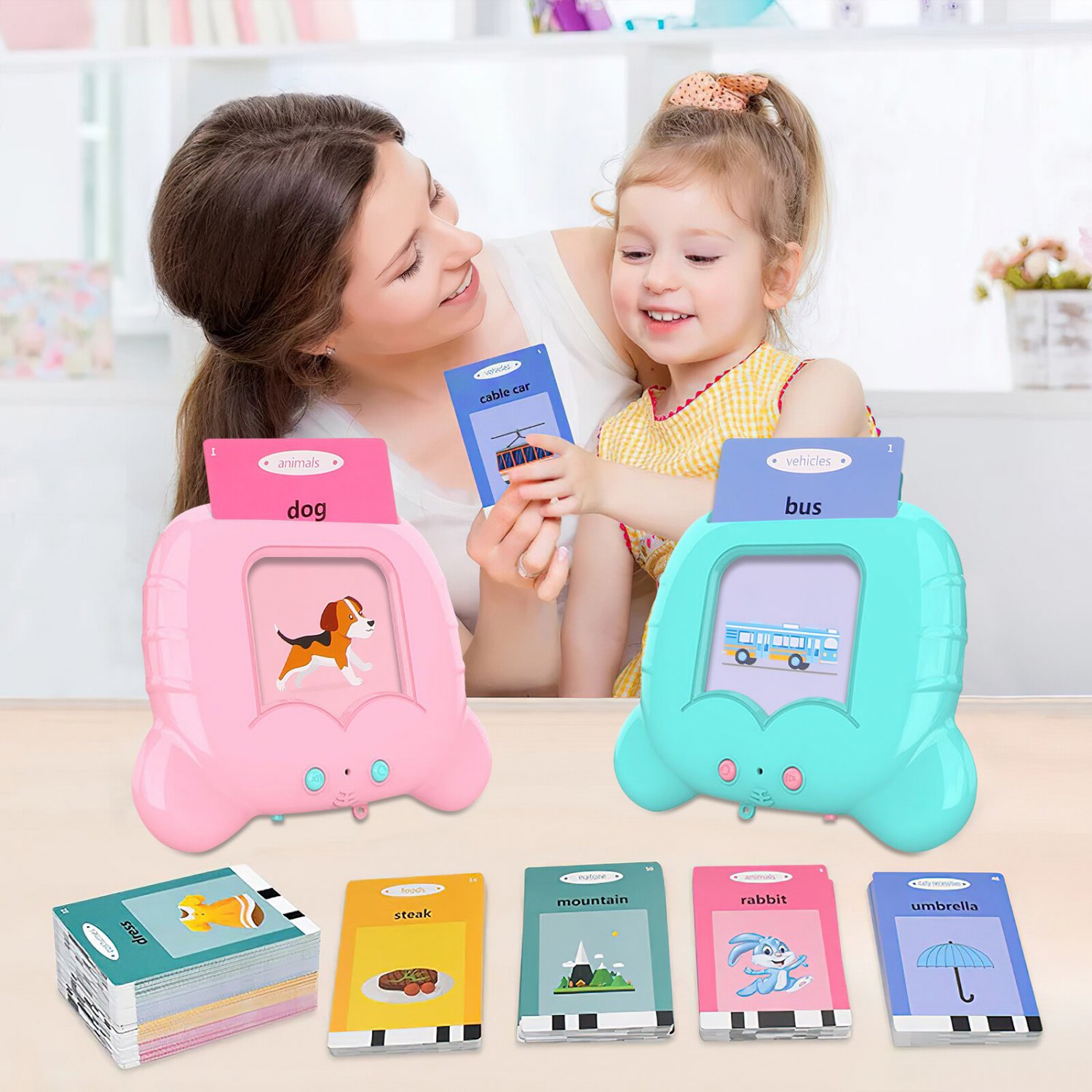 Educational Learning Talking Flash Cards Kindergarten Kids English Language