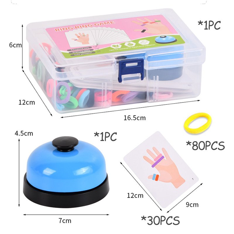 Fun Color Cognition Matching Finger Rings Board Game for Children