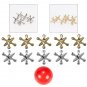 Retro Metal Jacks and Ball Game Toy Gold Silver Toned Jacks with Bouncy Balls