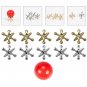 Retro Metal Jacks and Ball Game Toy Gold Silver Toned Jacks with Bouncy Balls