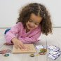 Coogam Math Wooden Toys Geometric Shape Rubber Band Nailboard Game Kids Montessori