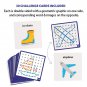 Coogam Math Wooden Toys Geometric Shape Rubber Band Nailboard Game Kids Montessori