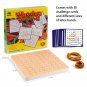 Coogam Math Wooden Toys Geometric Shape Rubber Band Nailboard Game Kids Montessori