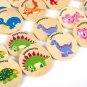 Children Wooden Toy Memory Find The Same Dinosaur Matching Jigsaw Puzzle Game Montessori